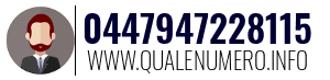 Numero di telefono 0447947228115 0447947228115