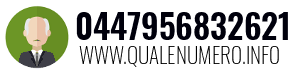 Numero di telefono 0447956832621 0447956832621