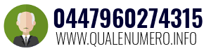 Numero di telefono 0447960274315 0447960274315