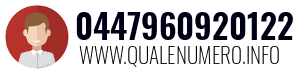 Numero di telefono 0447960920122 0447960920122