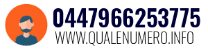 Numero di telefono 0447966253775 0447966253775