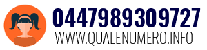 Numero di telefono 0447989309727 0447989309727