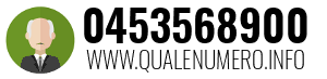 Numero di telefono 0453568900 0453568900