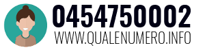 Numero di telefono 0454750002 0454750002