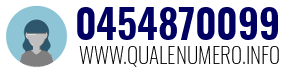 Numero di telefono 0454870099 0454870099