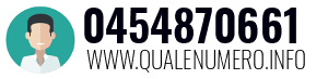 Numero di telefono 0454870661 0454870661