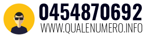 Numero di telefono 0454870692 0454870692