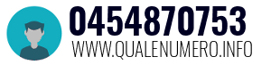 Numero di telefono 0454870753 0454870753