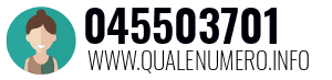 Numero di telefono 045503701 045503701