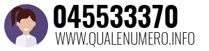 Numero di telefono 045533370 045533370