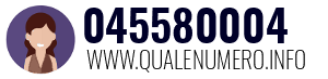 Numero di telefono 045580004 045580004