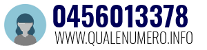 Numero di telefono 0456013378 0456013378
