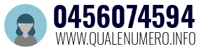 Numero di telefono 0456074594 0456074594