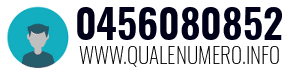 Numero di telefono 0456080852 0456080852