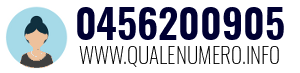 Numero di telefono 0456200905 0456200905