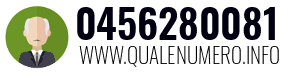 Numero di telefono 0456280081 0456280081