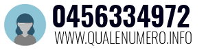 Numero di telefono 0456334972 0456334972