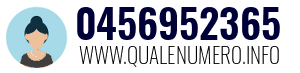 Numero di telefono 0456952365 0456952365