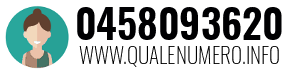 Numero di telefono 0458093620 0458093620
