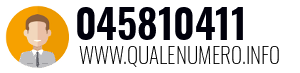 Numero di telefono 045810411 045810411