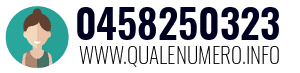 Numero di telefono 0458250323 0458250323