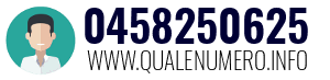Numero di telefono 0458250625 0458250625