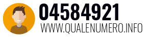 Numero di telefono 04584921 04584921
