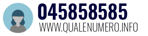 Numero di telefono 045858585 045858585