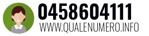 Numero di telefono 0458604111 0458604111