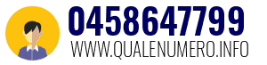 Numero di telefono 0458647799 0458647799