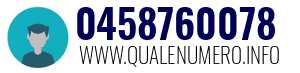 Numero di telefono 0458760078 0458760078