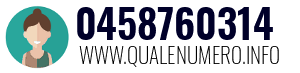 Numero di telefono 0458760314 0458760314