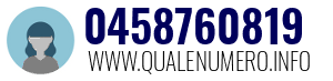 Numero di telefono 0458760819 0458760819