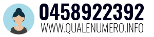 Numero di telefono 0458922392 0458922392