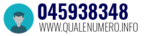 Numero di telefono 045938348 045938348