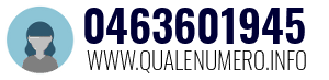 Numero di telefono 0463601945 0463601945