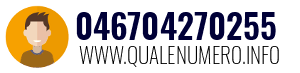 Numero di telefono 046704270255 046704270255