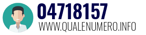 Numero di telefono 04718157 04718157