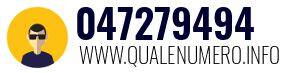 Numero di telefono 047279494 047279494