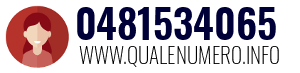 Numero di telefono 0481534065 0481534065