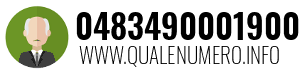 Numero di telefono 0483490001900 0483490001900