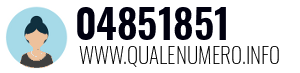 Numero di telefono 04851851 04851851