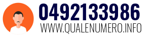 Numero di telefono 0492133986 0492133986