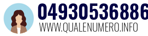 Numero di telefono 04930536886 04930536886