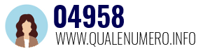 Numero di telefono 04958 04958