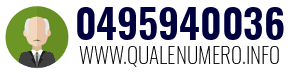 Numero di telefono 0495940036 0495940036