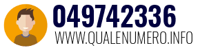 Numero di telefono 049742336 049742336