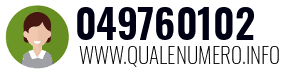 Numero di telefono 049760102 049760102