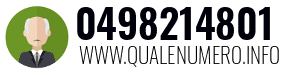 Numero di telefono 0498214801 0498214801