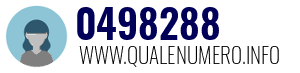Numero di telefono 0498288 0498288